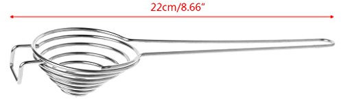 ROYJJ Edelstahl-Trenner, weiß, mit langem Griff, Backen, Kuchen, Küchenhelfer für Bäckerei, Brot, Dessert, Cupcake, nicht-magnetischer Eigelb-Trenner