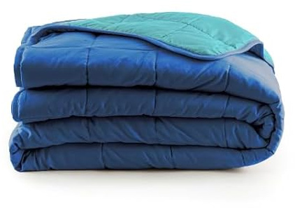Bassetti Trapuntino Matrimoniale double face mezze stagioni in microfibra, copriletto trapuntato tinta unita imbottitura da 90 grammi (Matrimoniale 255x260cm) (BLU MOON)