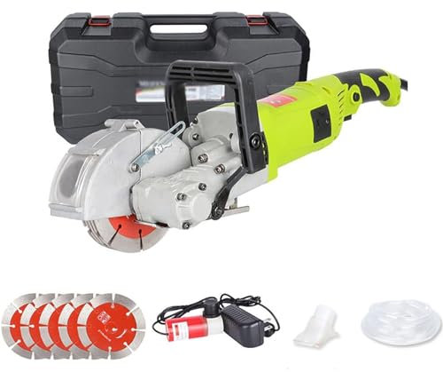 Scanalatrice elettrica per muri, macchina per il taglio di scanalature per muri da 4000 W, scanalatrice, 7500 giri/min, scanalatrice per cemento, profondità di taglio 0-37 mm per mattoni, granito, m