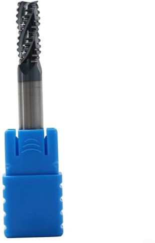Eawfgtuw Fresa per sgrossatura, design in carburo solido, con 4 denti e rivestimento in carburo solido, fresa per sgrossatura a 4 denti, rivestimento AlTiN per lavorazione dei metalli HPC (8 mm)