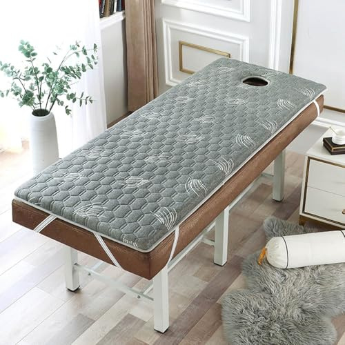 Matelas De Lit De Massage Pliable avec Trous De Respiration, Matelas De Spa avec élastique, Matelas en Mousse à Mémoire De Forme, Adapté Au Lit De Salon De Beauté, B02, (T) 190x75x3cm
