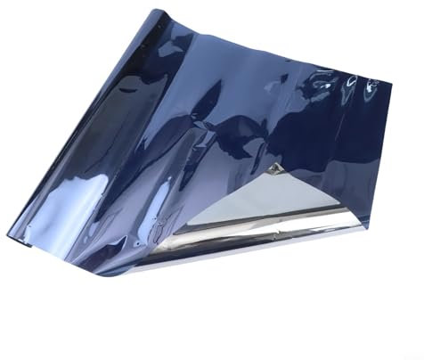 Pellicola a specchio per protezione solare, 100 cm, efficace isolamento termico, riduce l'85% dei raggi infrarossi per l'efficienza energetica (50 cm x 100 cm)