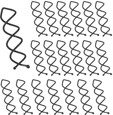 20 stycken spiralhårklämmor spiral hårstift, hårspiraler hårklämmor kan användas fläthjälpshår, roterbara gör-det-själv-hårklämmor för olika frisyrer (svart)