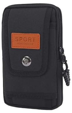 ZUC Outdoor-Hüfttasche, Geldbörse, Gürteltasche, Herren, 16,5 cm, Handytasche, Camping, Jagd, taktische EDC-Tasche, Unisex, Arbeitstasche, Schwarz , Einheitsgröße, Handwerker