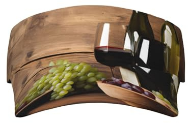 Bouchon de bouteille de vin en liège avec visière pare-soleil réglable et vide en polyester pour homme et femme, Noir , taille unique
