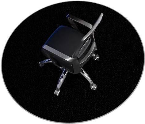 ZAJENKUB Unterlage Schreibtischstuhl, Runden Gaming Teppich, Bodenschutzmatte Bürostuhl, Bürostuhl Teppich Unterlage, Bodenschutzmatte für Hartböden, Laminat, Parkett 80cm