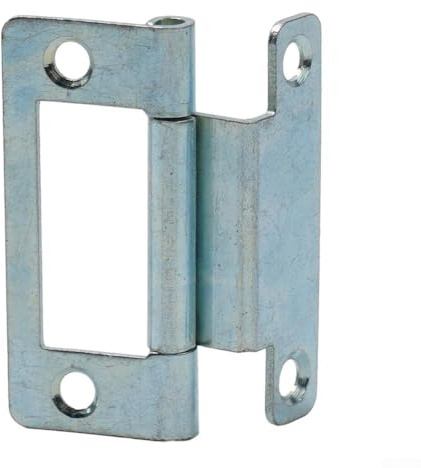 Solaughguy Gekröpftes Scharnier aus Stahl, 50 x 23 mm, für Schrank-, Schrank- oder Nutztüren, verzinkt, geeignet für 15–19 mm Türstärke, ideal für Wohnwagen, Wohnmobile, (10 Stück)