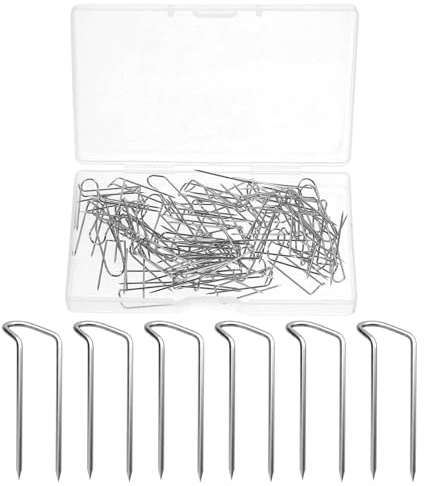 argtnayk 200 Stück U-förmige Stecknadeln ohne Kopf, 23 mm Strohblumennadeln aus Edelstahl, für Floristik, Basteln, Kränze, Nähen und Dekoration