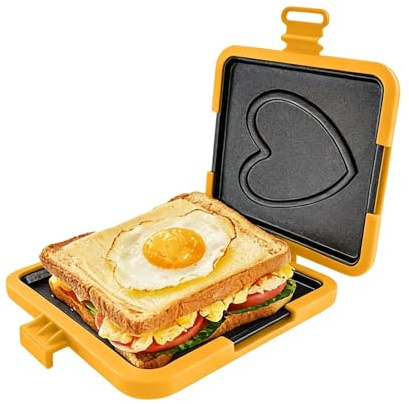 Mikrowellen-Sandwich-Maker – Mikrowellen-Grillpfanne | Grillkäsebereiter, antihaftbeschichtet, faltbare Grillpfanne, Mikrowellentoaster, multifunktionaler Mini-Toaster, für Reisen, Büro, Wohnheim und