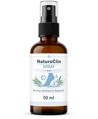 NaturoClin Extra - 50 ml Spray - schnell & effektiv - Fußpfelgespray für beanspruchte Füße – Für ein gepflegtes & trockenes Hautgefühl – Zur Anwednung bei Erwachsenen