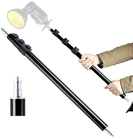 PIXAPRO AD-S13 54.5-160.5cm Flashgun Speedlite Handheld Boom Arm Extension with 2x 5/8 inch studs