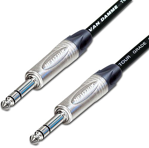 ¼ Jack to ¼ Jack Lead. NEUTRIK:6.35mm:TRS:Stereo:Balanced Cable. 3m 6m 10m (4m, Black)