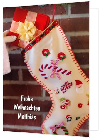 XXL große Klappkarte, Nikolauskarte zum Nikolausfest, Text änderbar, Ihr | Wunschtext! Inklusive Umschlag. DIY, DIN A4 (offen DIN A3), personalisiert