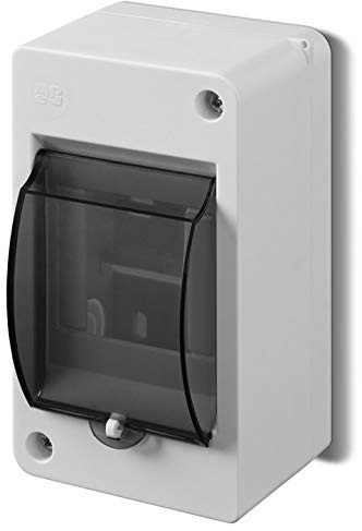 ELEKTRO-PLAST Caja de distribución pequeña (1 fila, para 3 módulos, IP 30), color gris claro