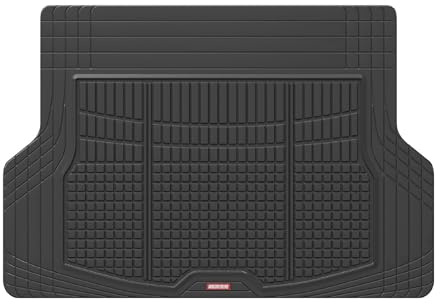 Motor Trend Premium FlexTough All-Protection Cargo Mat Liner – w/Traction Grips & Fresh Design, Heavy Duty Trimmable Trunk Liner for Car Truck SUV, Black (OF-985-BK)