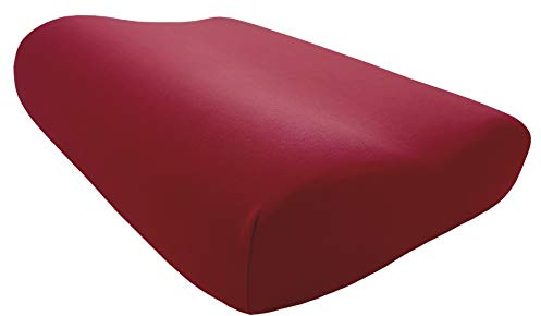 Edda Lux Federa adatta al Tempur Shape cuscino S, M e L, 50 x 31 cm, in morbido jersey di 100% cotone per guanciali da collo, Carminio
