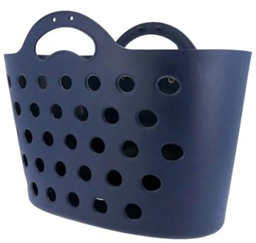 Hapo-G - Panier Trendy One - Fixation Porte-Bagages Vélo - Bleu Foncé - 13,5 L - Installation Rapide - Polyéthylène Léger - Anses de Portage - Compatible E-Bike - Stable et Rigide
