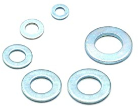 200 Unterlegscheiben M4 (4,3 mm) DIN 125 Verzinkter Stahl 8.8 Form A | Galvanisch verzinkter Stahl Güteklasse 8.8, Beilagscheiben, Scheiben, Standard Unterlegscheiben, Kleine Unterlegscheiben