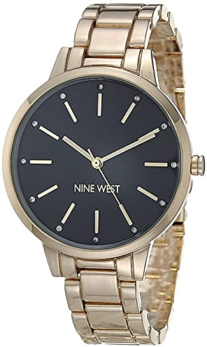 Nine West Women's Crystal Accented Bracelet Watch