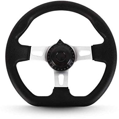 QOTSTEOS Off-Road Kart Steering, 270mm Iron Steering Wheel Fit for Compatible with Go Kart Cart Racing Bike