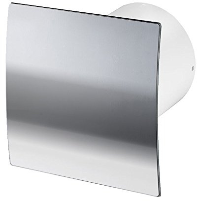 Prostko LTD Bathroom Extractor Fan - 100mm, 125mm - Pull Cord, Timer, Humidity Sensor - Silent - Turbo (100mm / 4 Silent KWS with Humidity Sensor, Chrome - PEH)