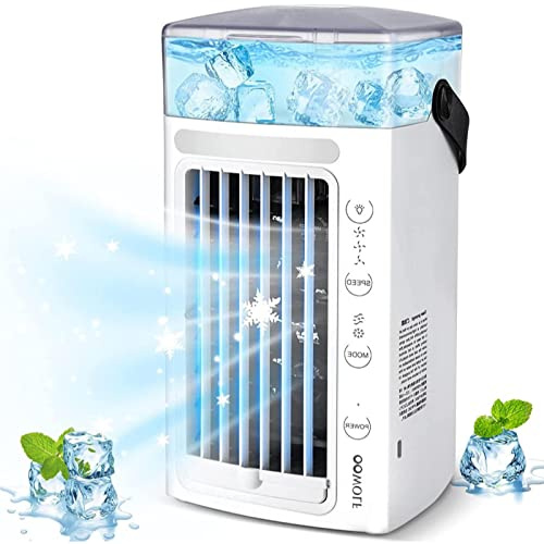 Climatiseur Portable pour Voiture, éConomie D'éNergie Mini Rafraichisseur D Air, 3 Vitesses RéGlables Ventilateur De Climatisation - pour La Maison Et Le Bureau