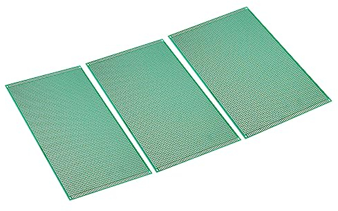 PATIKIL 7.9 x 5.9 PCB Board Circuit, 3 Pcs Prototype Perfboard Solder Boards for DIY Soldering and Electronic Project Circuit Boards Solderable Breadboard, Green