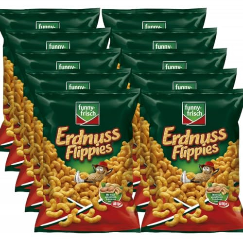 Funny-frisch Erdnuss Flippies chips crackers 200 gramm x 10 Stück