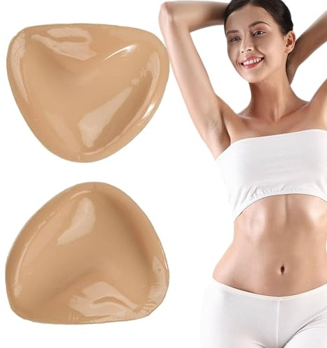 Inserti per reggiseno adesivi, cuscinetti per reggiseno adesivi, Inserti per reggiseno autoadesivi su entrambi i lati, Push-up triangolari invisibili da donna per costumi da bagno, abiti, bikini