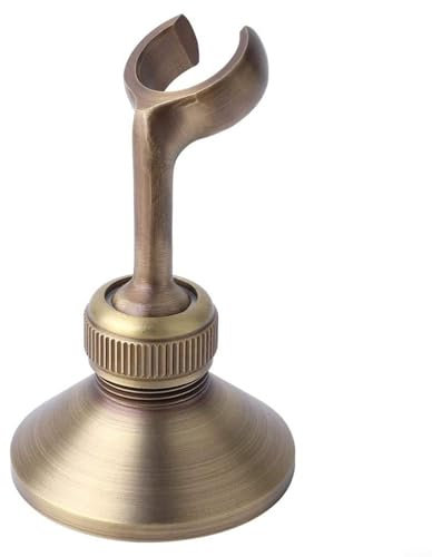 Gettimore Supporto per soffione doccia, stile retrò, regolabile, in rame, montaggio a parete, facile installazione, per bagno, casa, hotel, bronzo