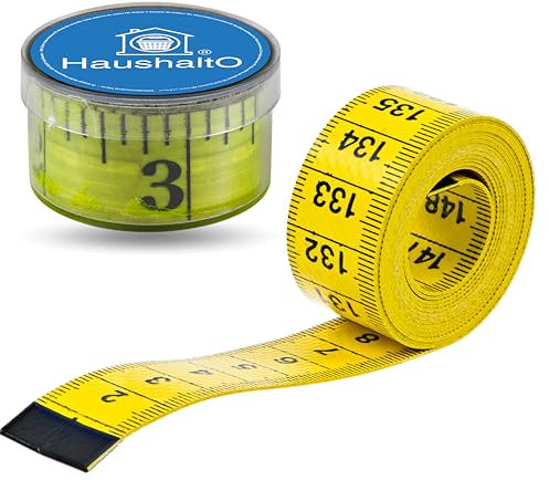 2 in 1 - Maßband 150 cm - Präzises Messen - Schneidermaßband cm + INCH Massband - Aufbewahrungsbox