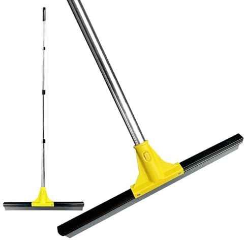 New heavy-duty floor squeegee with 44 cm heavy-duty rubber squeegee and 160 cm telescopic handle for wet rooms, garages, concrete bathrooms, tiles, showers, glass, marble decks, windows