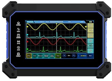 BOOZXCV Oscilloscopio, Oscilloscopio Digitale Touch Screen TO1112D 2 canali 110 MHz Osciloscopio Portatile + Sorgente di Segnale + Multimetro, Generatore di Segnale (To1112 1)