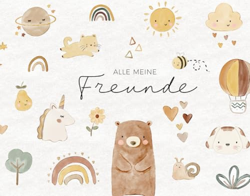 Alle meine Freunde: Freundebuch | Freundschaftsbuch Kindergarten, Schule | Erinnerungsbuch Kinder
