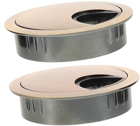 Holibanna 2pcs Cable Hole Cover Round Wire Hole for Desktop Modern Desktop Cord Management for Office and Home Use Easy to Install