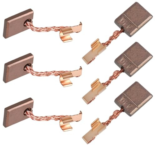 DULZEN 6 Piezas Escobillas de Carbón CB-440 CB-448 CB-436 Escobillas Carbono Repuesto Duradero para Herramientas Eléctricas Conductividad, Compatibles con Motor Makita Taladro BDF440 BFR550 BFR440