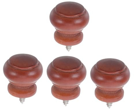 Homoyoyo 4stücke Holzgriffe für Schranktüren Kleiderschränke mit Einzellochbefestigung Minimalistisches Design Ergonomischer Griff für Möbel