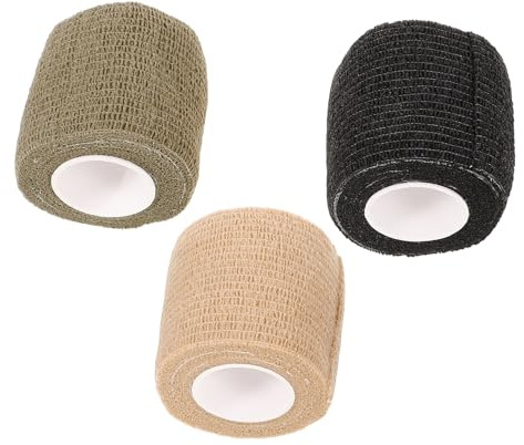 SOPOTUTU 3 pièces Bandes de Contention Élastiques Camouflage Bande Cohésive Respirante Non Tissée Protection pour Blessures et