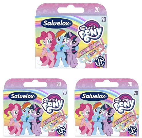 Salvelox ® | MY little Pony | bambini flessibili, durevoli, traspiranti e resistenti all'acqua e allo sporco | Confezione da 60PZ