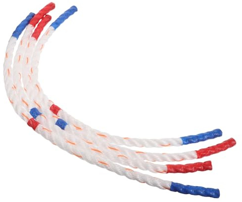 ERINGOGO 4pcs Gymnastics Braided Rope Set, 60cm Preschool Fitness Short Nylon Ropes for Sensory Integration and Physical Training, Elastic Kindergarten Exercise Equipment for Boys