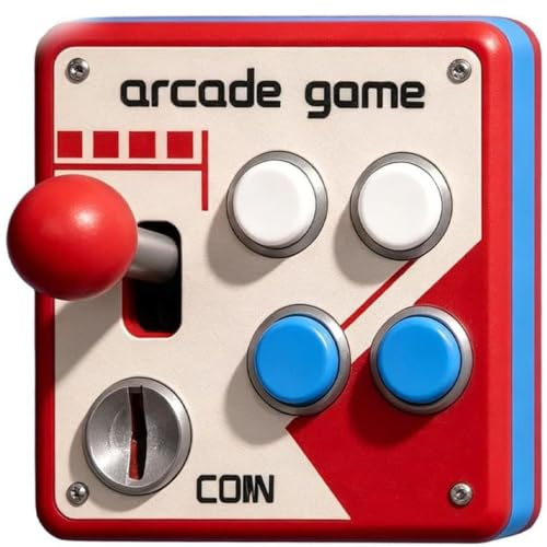 Panel de Interruptor de Arcade Retro, Placa de Pared de botón de Joystick clásico, Tres Tipos de decoración de Pared de Sala de Juegos Vintage de Arcade Retro, Regalo de Cueva de Hombre (A1pc)