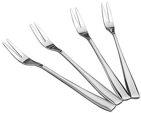 HOMMP 16-Piece Stainless Steel Two Prong Forks, Bistro Cocktail Forks, Small Fruit Fork