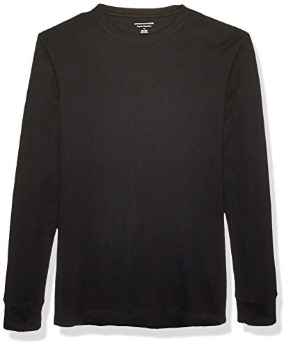 Amazon Essentials Camicia a Nido D’Ape a Maniche Lunghe Regular Fit Uomo, Nero, L