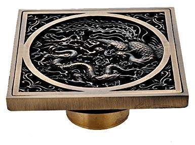 Bodenablauf Messing Quadratmeter Dusche-Abfluss-Fußboden Für Badezimmer Dusche WC Garten Außen Mounted 10 * 10 cm