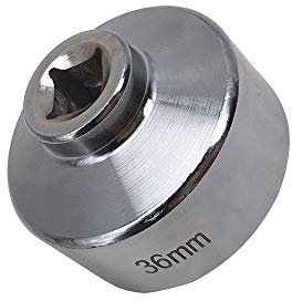 Carrfan 36 mm Ölfilterschlüssel 36 mm Low Profile-Steckschlüssel zum Entfernen des Kanisterdeckels im Patronengehäuse