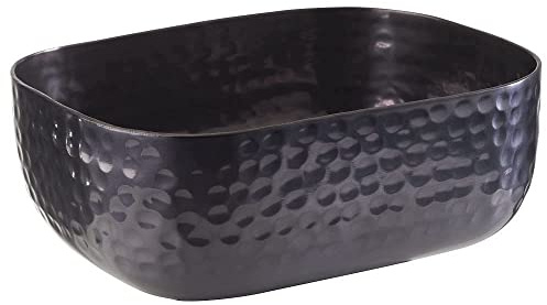 APS Schale aus Aluminium mit gehämmerter, gun-metal farbene Oberfläche für u.a. kalte und warme Speisen, 15,5 x 12,0 cm, 0,7 ltr.