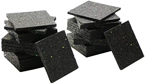 Terrassenpad Unterlagepad rutschfest Gummimatte Unterlegplatte Antirutschmatte Pad 100x100mm 6mm oder 8mm Stärke Menge Auswählen! (100x100x6mm Menge: 25 Stück)