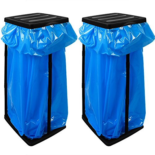 Deuba 2X Soporte para Bolsas de Basura con Tapa Anti Olor máx. 60L 70x35x30cm Basurero Plástico