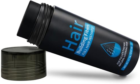 Smddx Haarfasern zur Haarverdichtung, Professionelle Haarfaser-Haarpulver mit SprüHapplikator für Dünner Werdendes Haar, NatüRliche Keratin-Haaraufbaufaser für MäNner Und Frauen(Schwarz)