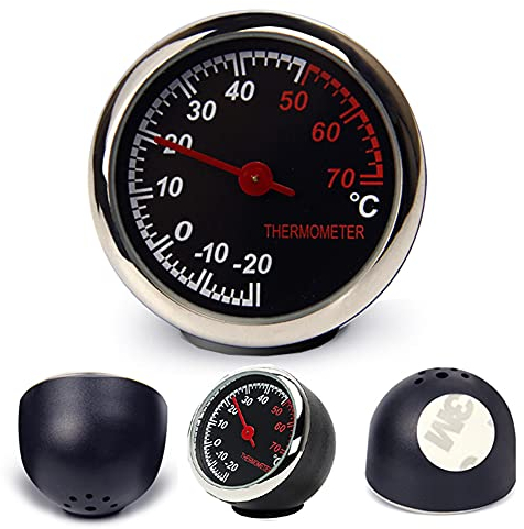 R29CS KFZ Auto Thermometer – Mechanisches Analog-Thermometer mit Zeiger, Anti-Kratzer, hohe Transparenz & Haltbarkeit, Temperaturmessgerät für Auto, Büro und Keller